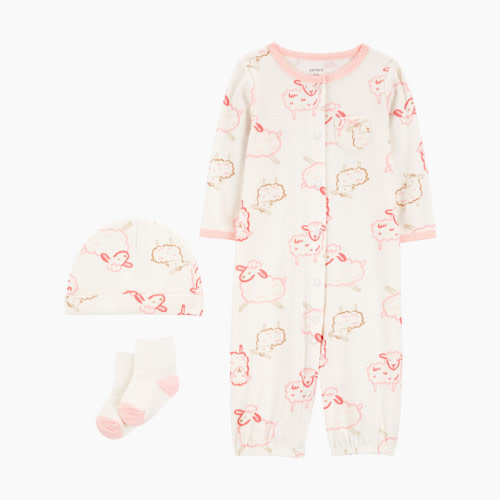 Carter's 3-Piece Converter Gown Set - Pink, 3 M