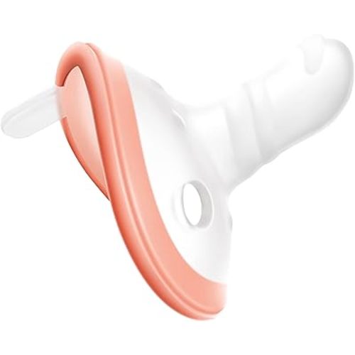 Baby Pacifiers 0-6 Months One-Piece Pacifiers 0-3 Months BPA-Free Lightweight Soft Silicone Newborn Pacifier for Breastfed Babies