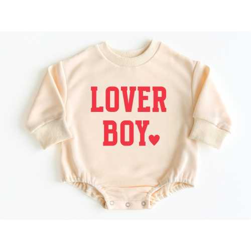 Lover Boy Bubble Romper Sweatshirt, Valentines Baby Outfit, Valentines Day Shirt, Baby Valentines Outfit, Baby Bodysuit, Baby Clothes
