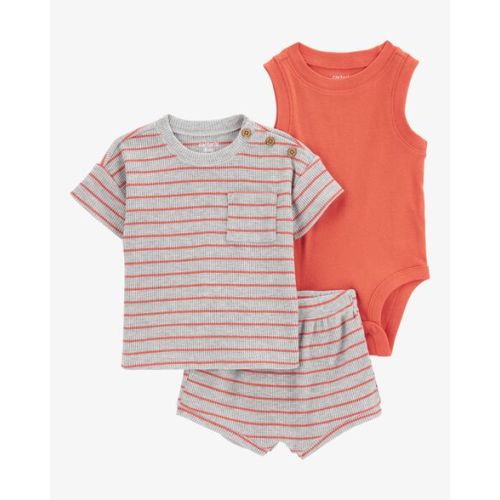 Baby 3-Piece Outfit Set - Heather/Orange - Carter's | Carter's
