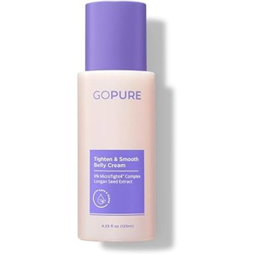 goPure Firming Belly Cream - Body Firming Moisturizer for Visible Cellulite & Stretch Mark Reduction, 4.25oz