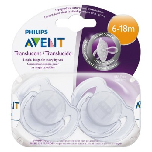 Philips Avent Pacifier-Translucent Toddler (6-18 Mo's)