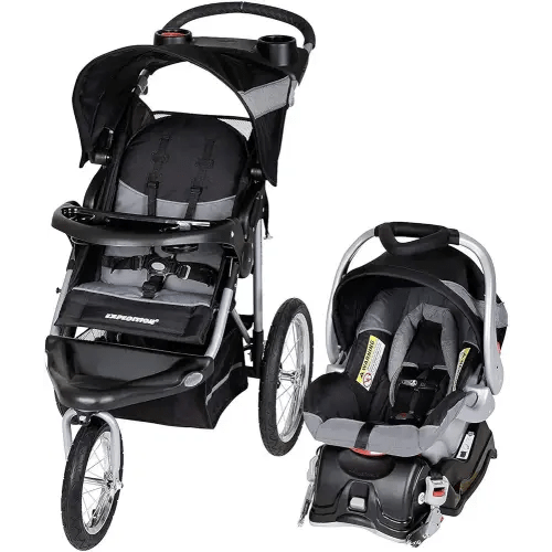 Baby Trend Expedition® Jogger Travel System with EZ Flex-Loc® Infant Car Seat, Millenium White