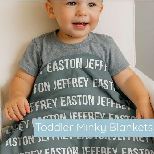 Minky Toddler Blankets – Personalized Toddler Blanket with Plush Minky Fabric, Cozy Nap Blanket