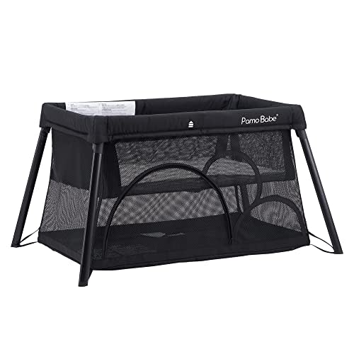 Pamo Babe Travel Crib - Lightweight Baby Playpen with Bassinet, Portable Mini Playard