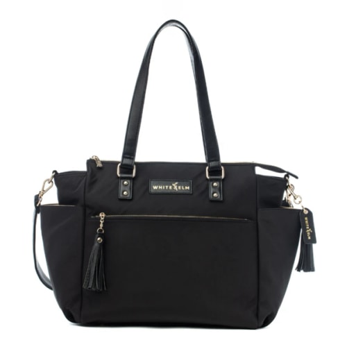 Gemini Convertible Backpack Tote - Black – White Elm (Black Nylon)