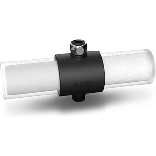 Weddell Duo Shower Filter - NSF Certified Shower Filter, High Pressure Activated Carbon Filter, Removes Chlorine, PFAS & Particulates, Clinically Tested For Healthier Skin & Hair (Black)