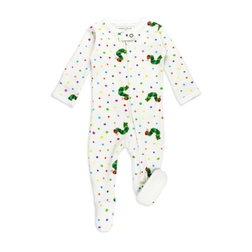 x 'The Very Hungry Caterpillar™' Fitted One-Piece Organic Cotton Footie Pajamas, 3-6m (12-16 lbs)