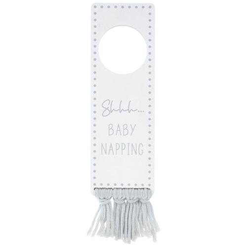 Baby Napping Wood Door Hanger