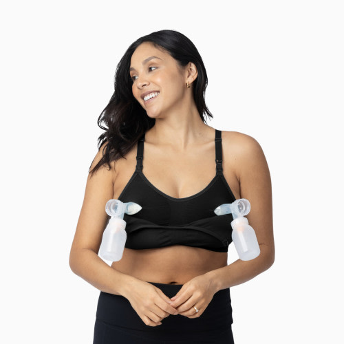 Kindred Bravely Sublime Hands-Free Pumping & Nursing Sports Bra - Black, X-Large