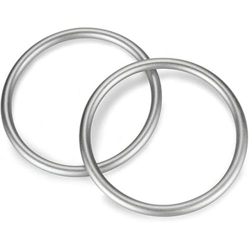 Accmor Baby Sling Ring 3 inch Aluminium Wrap Rings Soft Carrier Ring Accessory for Infants Toddlers Newborn Kids, Works with Your Own Material or Convert Wrap to Sling (Silver)