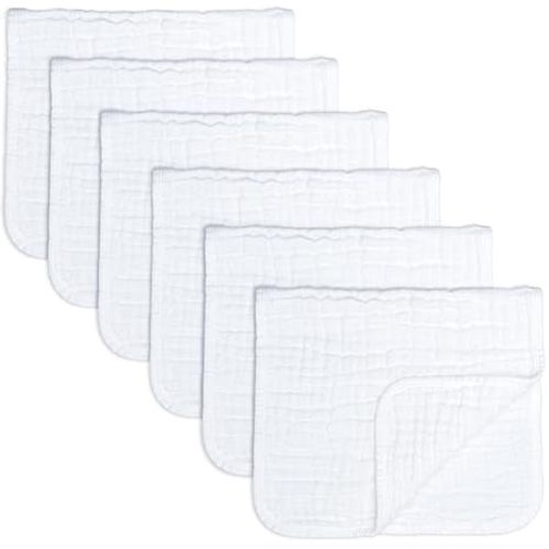 Muslin Burp Cloths - White – Comfy Cubs