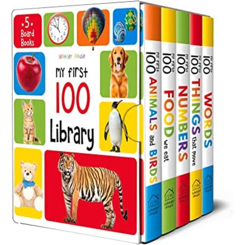 My First 100 Library: Boxset of 5 Early Learning Board Books