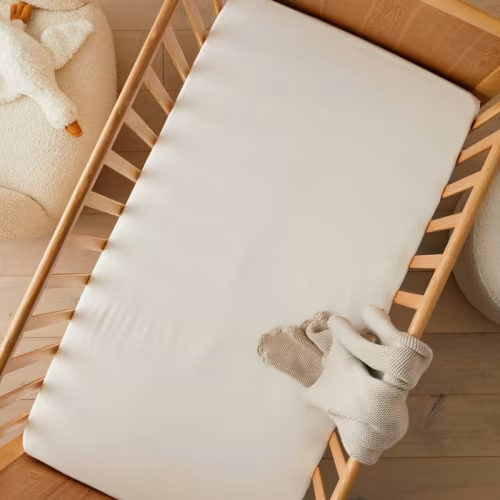 Adairs Baby - Stonewashed Cotton White Pebble Fitted Sheets Pack of 2 | Adairs