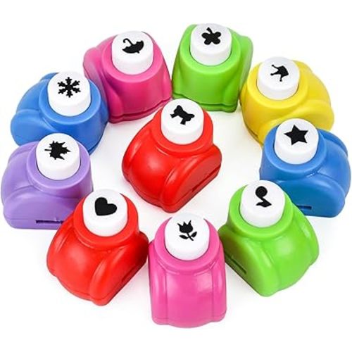 LoveInUSA Punch Craft Set, 10 Pack Hole Punch Shapes Hole Punch Shape Scrapbooking Supplies Shapes Hole Punch Great for Crafting & Fun Projects