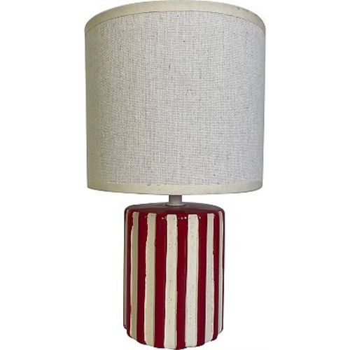 Ceramic Stripe Accent Table Lamp