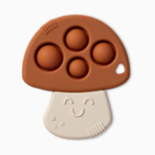 Itzy Ritzy Silicone Teether with Sensory Popper - Mushroom