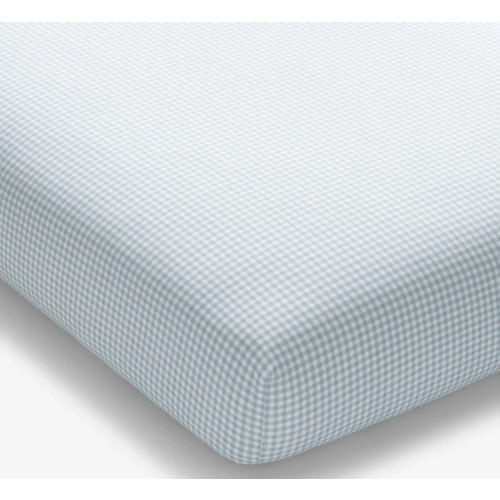 Ditsy Gingham Classic Cool Organic Cotton Percale Fitted Crib Sheet