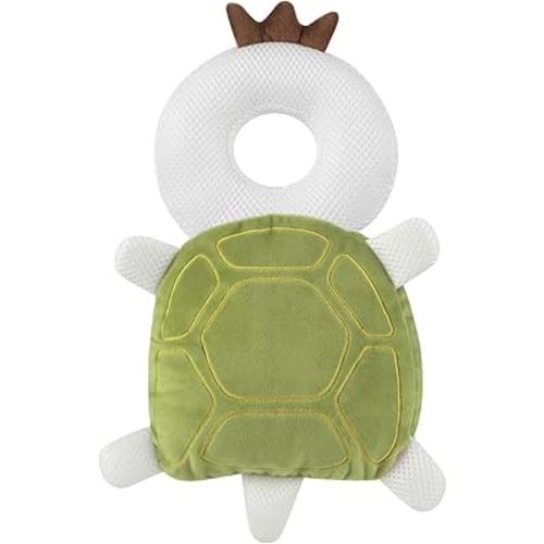 PandaEar Baby Head Protection Backpack Toddler Adjustable Walking Head Protector, Head Protection Backpack Wear Safety Pad for Falling Crawling and Walking (Green)