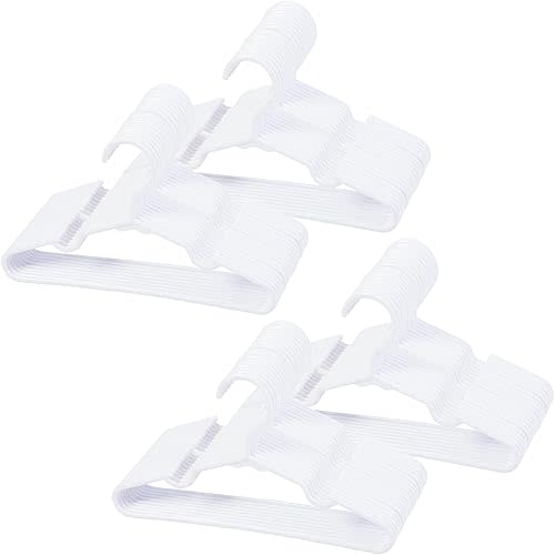 80 pcs White Baby Nursery Closet Hangers,Non-Slip Laundry Infant Pant Hanger for Newborn Clothes,Ultra-Thin Child Coat Hanger for Girl Boy Toddler Kid