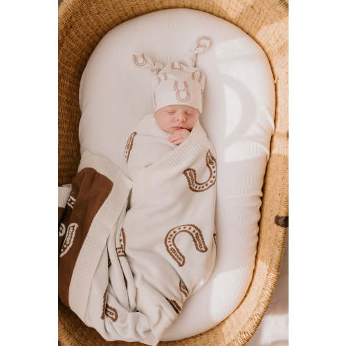 Knit Blanket | Western Horse Shoe – Little and Fern