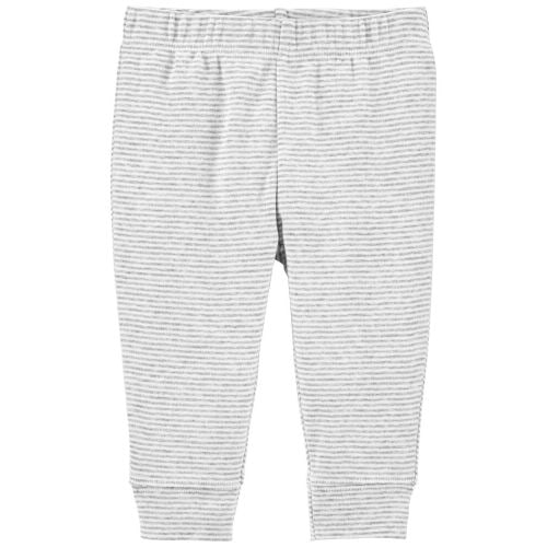 Baby Pull-On Cotton Pants - Grey
