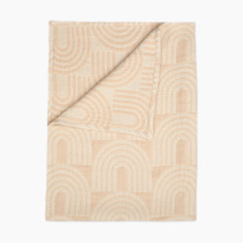 Crane Baby Cotton Muslin Jacquard Blanket - Rose Rainbow