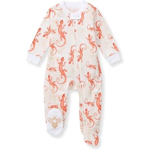 Burt's Bees Baby Boys' Sleep & Play PJs, 100% Organic Cotton One-Piece Zip Front Jumpsuit, Baby Boys Footie Pajamas & PJs