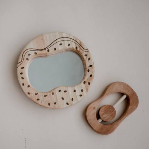 Rattle & Baby Mirror Set