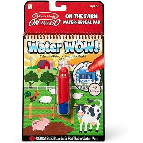 Melissa & Doug Water Wow! On The Farm - Stocking Stuffers, Children's Paint , Activity Books For Toddlers And Kids Ages 3+