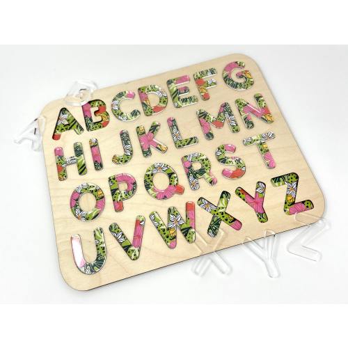 alphabet puzzle wood, acrylic puzzle, learning toy, toddler birthday gift, montessori toy, kids puzzle, baby shower gift, wood puzzle