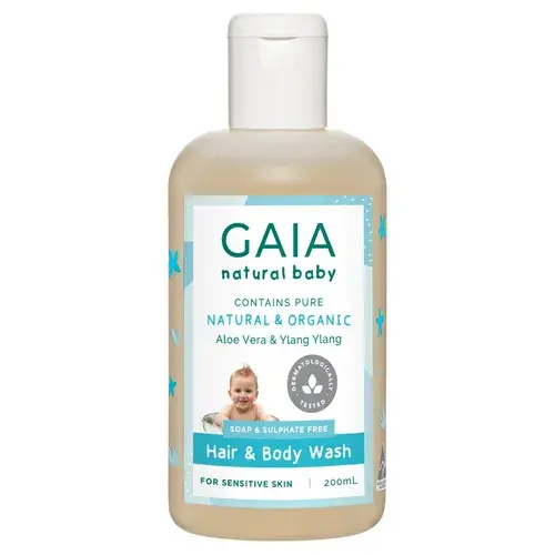GAIA Natural Baby Hair & Body Wash 200ml | Baby Bunting AU