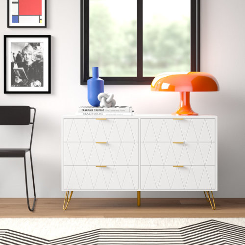 Willa Arlo™ Interiors Marable 6 Drawer 47.24" W Dresser & Reviews | Wayfair