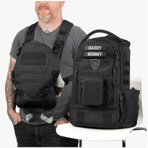 Daypack Diaper Bag + Baby Carrier Bundle by Tactical Baby Gear