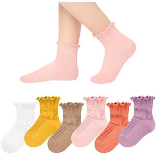 Witwot Baby Girls Boys Ruffles Ankle Socks Toddler Cotton Dress Sock 6M - 7Y