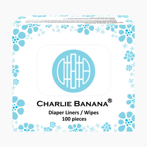 Charlie Banana 2-in-1 Bamboo Diaper Liners & Wipes (100 Pack)