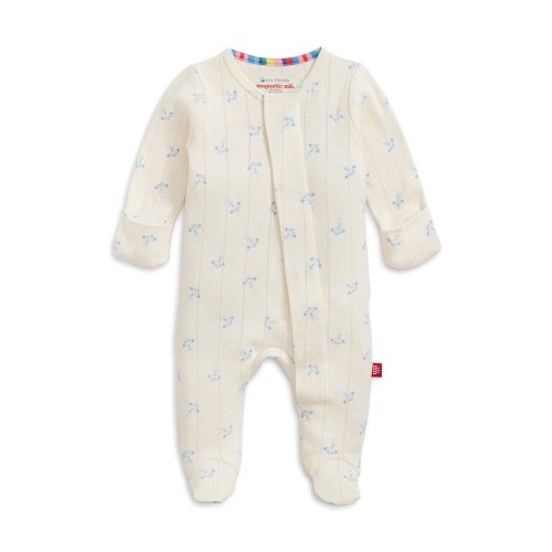 Airplanes Organic Cotton Pointelle Footie