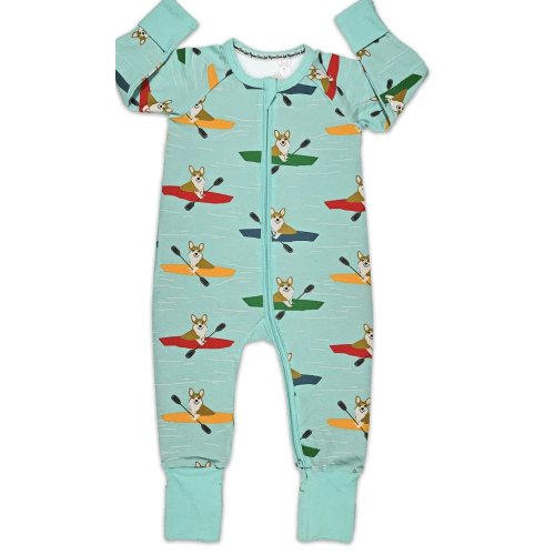 Corgi Kayaking Baby Pajamas