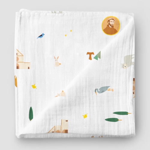 Catholic Muslin Swaddle Blanket