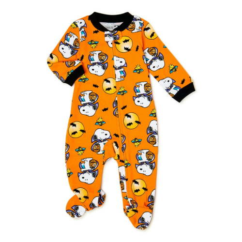Peanuts Snoopy Halloween Baby Boy and Girl Unisex Blanket Sleeper, Sizes NB-9M