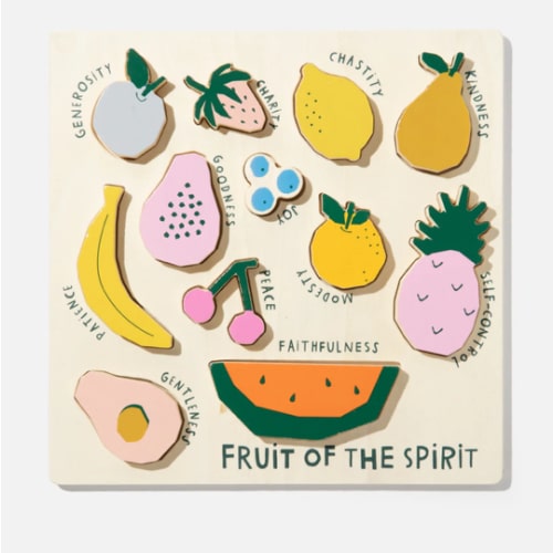 Catholic Fruit of the Spirit Wooden Puzzle