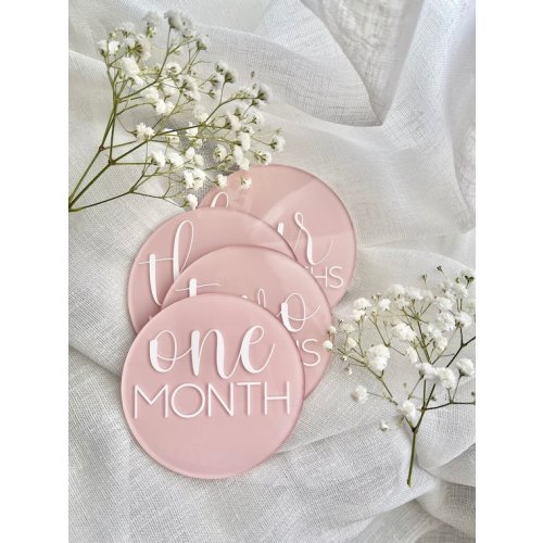 Baby Monthly Milestone Marker Acrylic Monthly Milestone Disc - Etsy