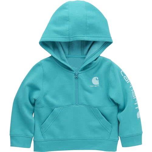 Carhartt Girls' Long-Sleeve Half-Zip Hooded Sweatshirt