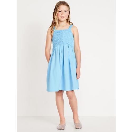 Fit & Flare Sleeveless Smocked Dress for Girls