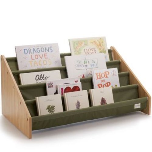 Kids Bookshelf – Modern Montessori-style shelf for nursery or playroom. Holds up to 20 books and small toys. Stylish and functional design