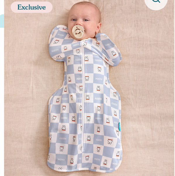 Swaddle Up™ 1.0 TOG Cotton Blue Miffy Checker