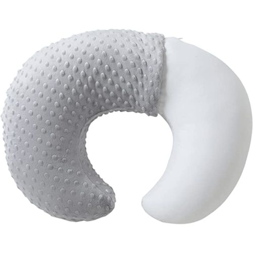 Nursing Pillow and Body Positioner with Premium Slipcover | for Breastfeeding for Baby Boys and Girls, Feeding Pillow with Breathable Comfortable Pillowcase (Gray)