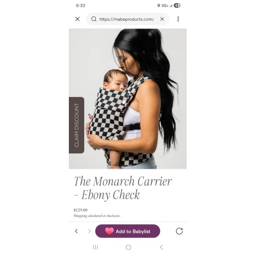 The Monarch Carrier - Ebony Check