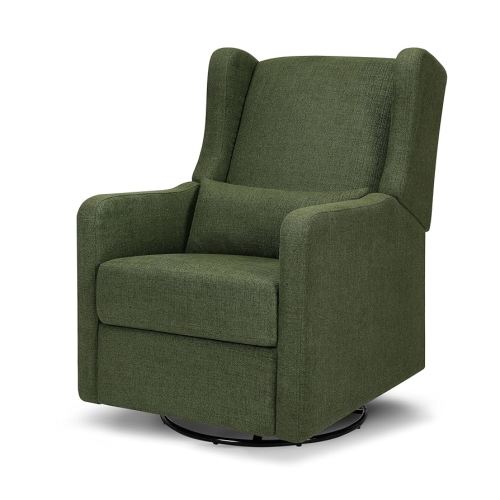 DaVinci Carter’s Arlo Swivel Rocker Recliner Chair - GREENGUARD Gold, FSC & Certi-PUR US Certified - Ultra Comfy Nursery Glider Recliner - Glider Rocking Chair for Nursery & Living Room - Forest Green