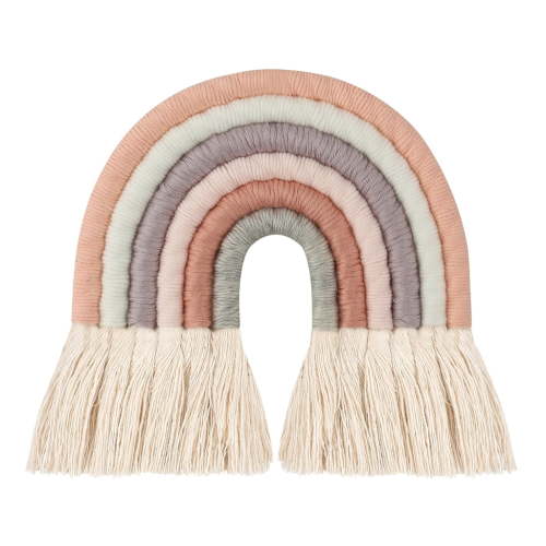 CIYISON Boho Decor Macrame Rainbow Wall Hanging for Baby Girls Kids Nursery Rooms Gift